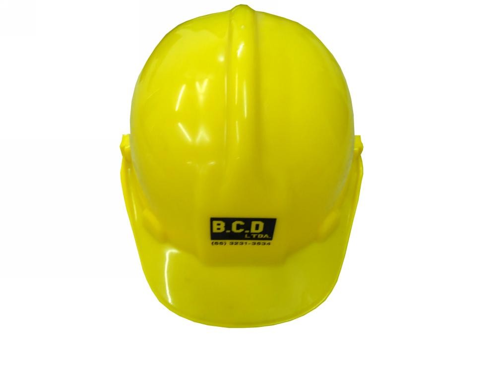 Capacete Construção com logo BCD Amarelo
