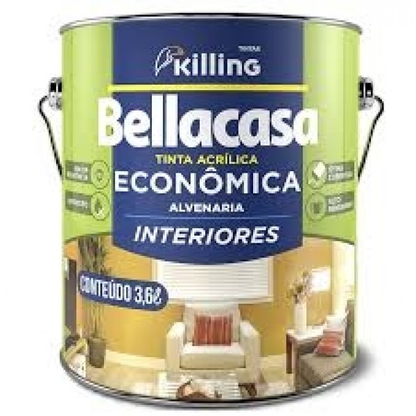 Tinta Killing Bellacasa Acrílico Fosco Várias Cores 3,6L